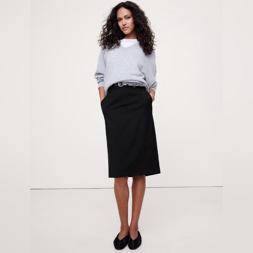 NWT! Banana Republic Black Siena Wool Pencil Skirt - Multiple Sizes
